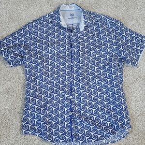 Bugatchi Uomo mens short sleeve shirt L